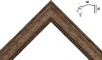 Деревянный багет am401В1.2959