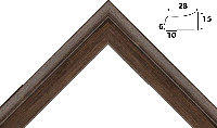 Деревянный багет aptm281020