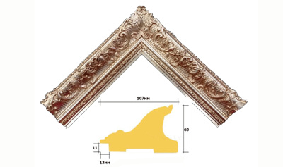 Рама ручной работы исп53сереб