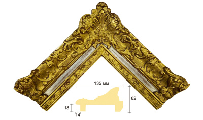 Рама ручной работы Исп99золото